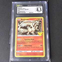 Pokemon Error Reshiram Insufficient Ink Cgc 8.5