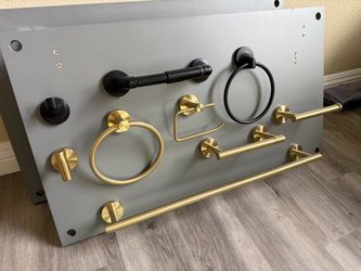 Bathroom Hardware Sample Sets! Gold, Black & Chrome