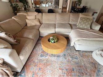 Large sectional beige couch