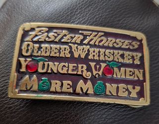 Faster Horses Novelty Belt Buckle