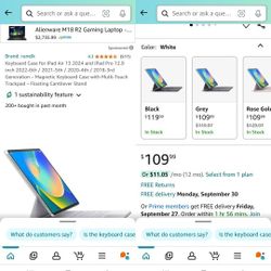 MAGNETIC APPLE IPAD AIR AND PRO 12.9INCH  KEYBOAD CASE