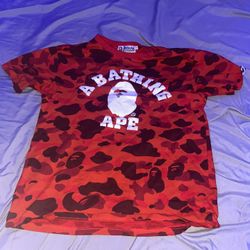 Red Camo Bape Shirt