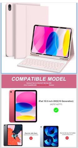 besky for iPad 11th 10th Generation Case with Keyboard - Detachable Bluetooth Keyboard Case with Pencil Holder for iPad 11-inch A16 2025 10th Gen 10.9