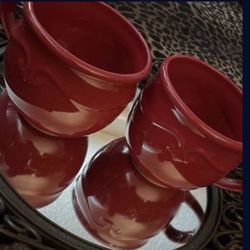 Tazas Grandes Rojas Pavillion💟princess House