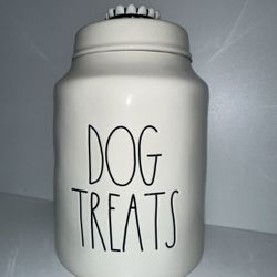Rae Dunn Magenta Collection Dog Treat Canister with Crown Lid