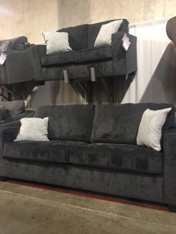Dark Gray Sofa and Loveseat Set Sale