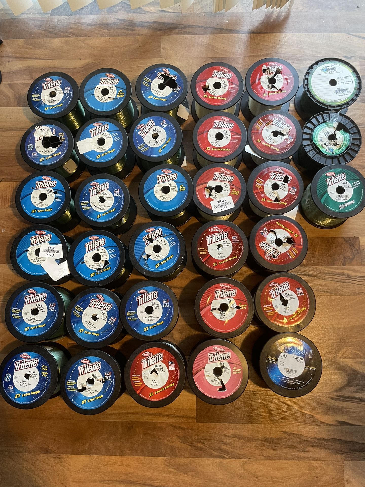 Assorted Fishing Line Bulk Spools (33)