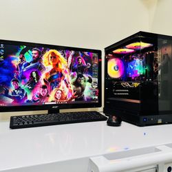 NEW DELL XPS  Gaming PC 8 Core I7 @3,4 GHz. NVIDIA GTX 770. 128G M2 /1T HDD, 16G DDR4, USB3  WIFI, Bluetooth. 600W PSU, 24” Monit. Keyb/Mou. Win11Pro