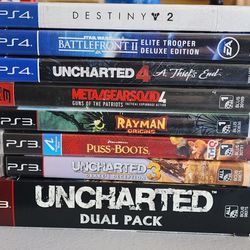 PS3 AND PS4 VIDEOGAMES. LIKE NEW AND NEW CONDITIONS. PRICE VARIES. 