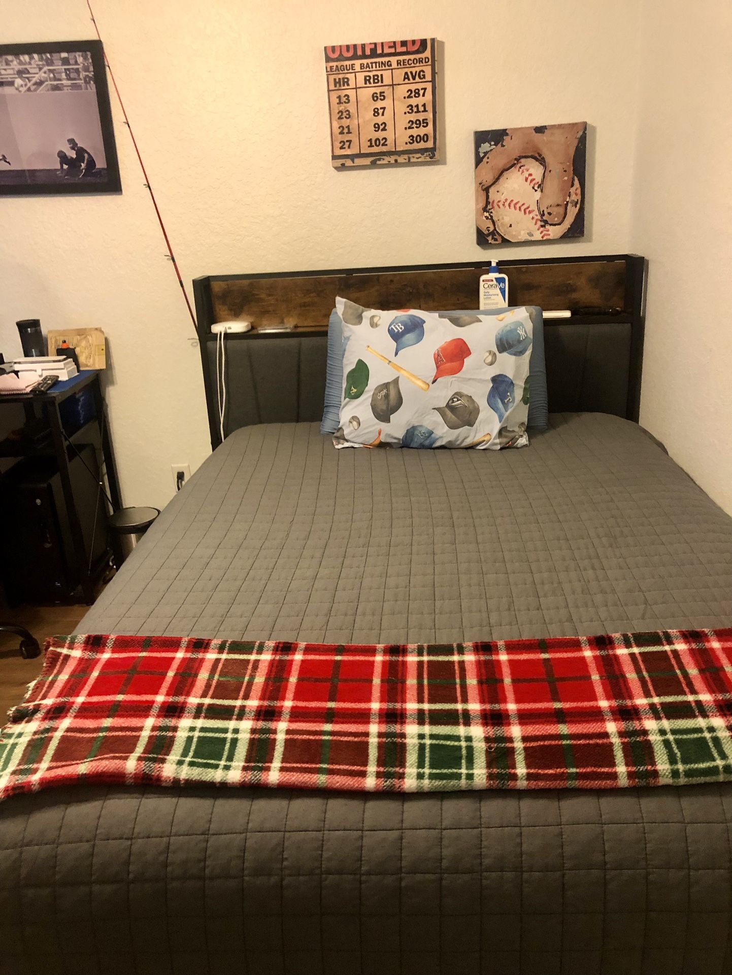 Full sized Bed Frame With Drawers