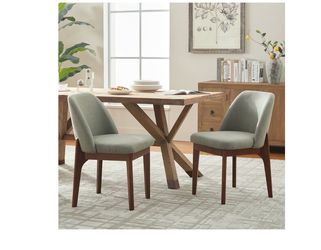 VKNOW Wooden Dining Chairs Set of 2, Upholstered Dining Room Chairs(only 2 chairs available)