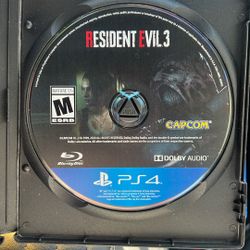 PS4 Game Resident Evil 3 