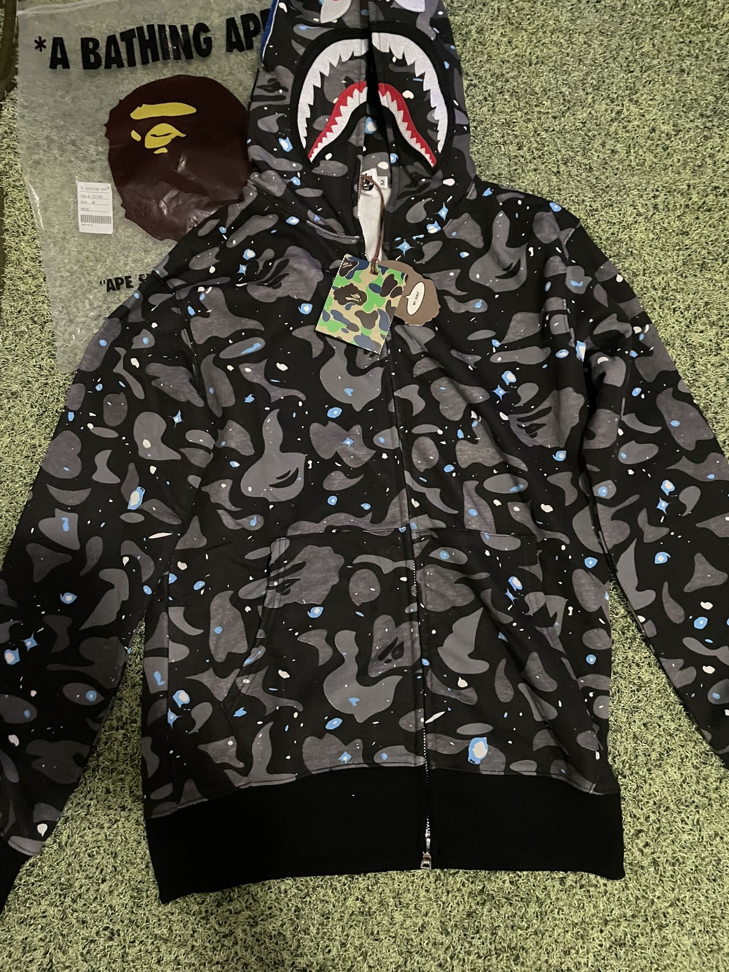 Galaxy Glow In Dark Bape Hoodie