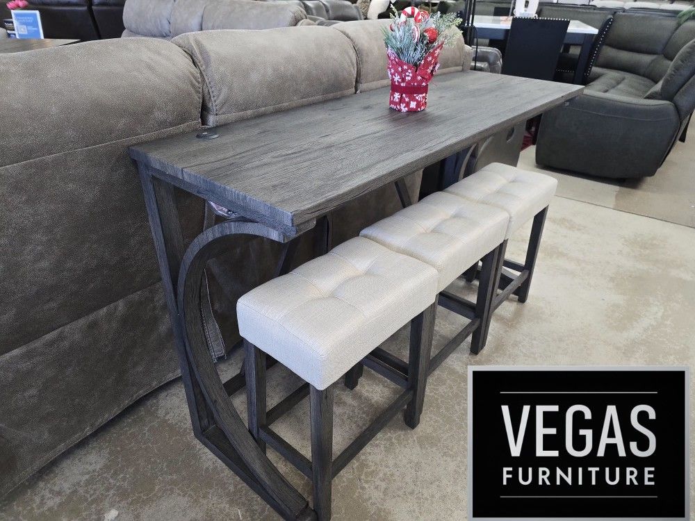 Sofa Table W Stools 