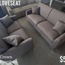 Gray Sofa & Loveseat 