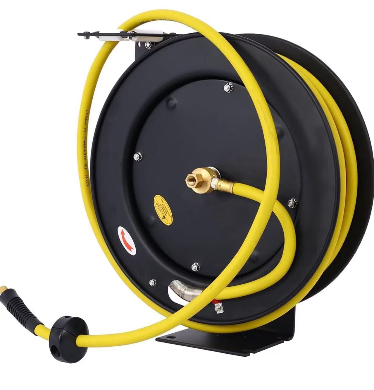 Air Hose Reel Retractable 3/8" Inch x 50' Foot SBR Rubber Hose