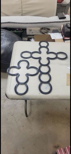 Homemade Horseshoe crosses