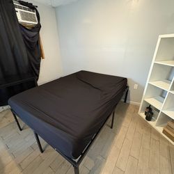 BED MATTRESS AND 19” TALL FRAME
