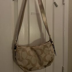 Coach Signature convertible jacquard bag