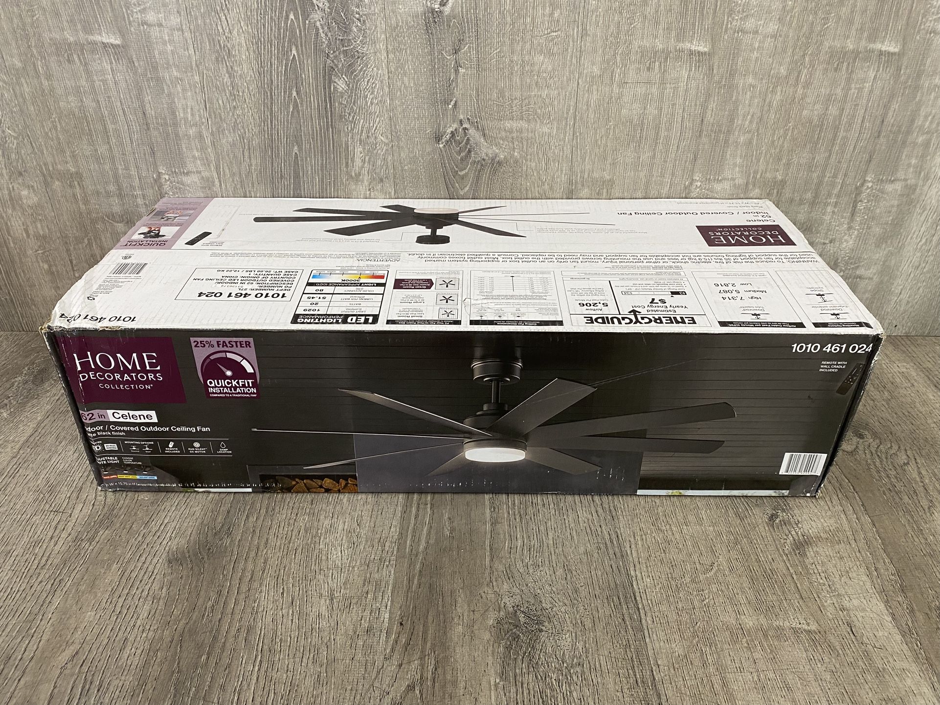 Home Decorators 62in Celene Indoor/ Outdoor Ceiling Fan