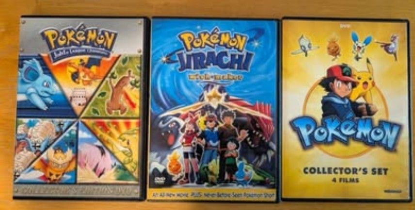 3 Pokemon DVDs