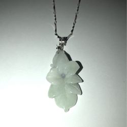 Certified A Grade Carved Jadeite Pendant And Necklace 20’