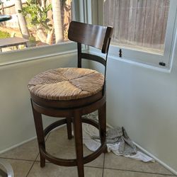 Set Of 2 Wooden Stools 