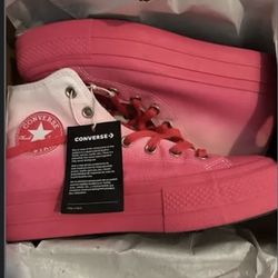 Converse High Top Platform Pink Hombre Size 10womens