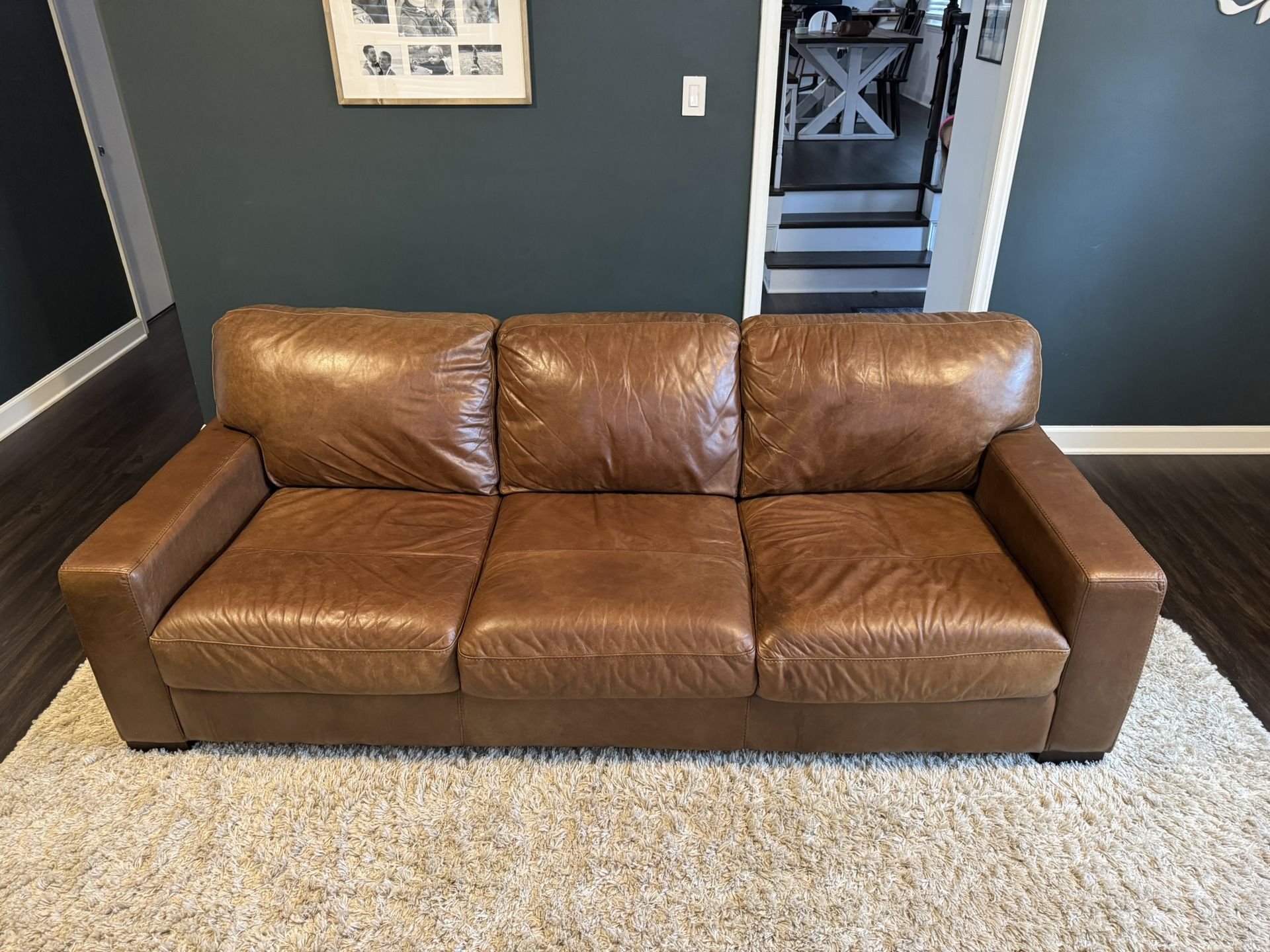 Chestnut Leather ‘Durango’ Couch