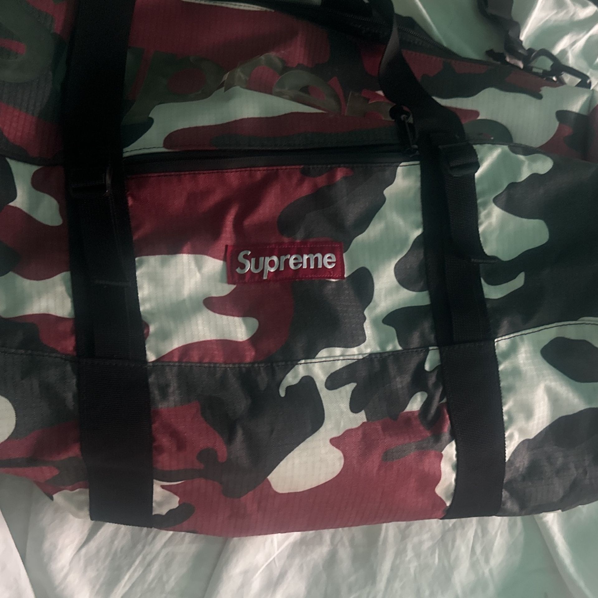 Camo Brand Supreme Ss21 Duffle Bag Supreme Duffle Bag (SS21) Red Camo