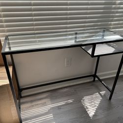IKEA Laptop Table (VITTSJÖ Laptop Table - Black-Brown/Glass)