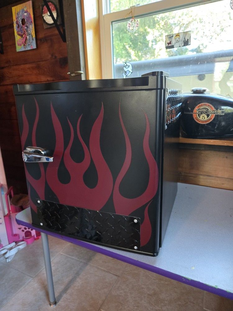 Custom Painted Mini Fridge