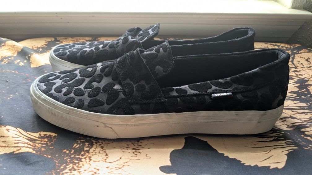 Vans Black Leopard Print Vans