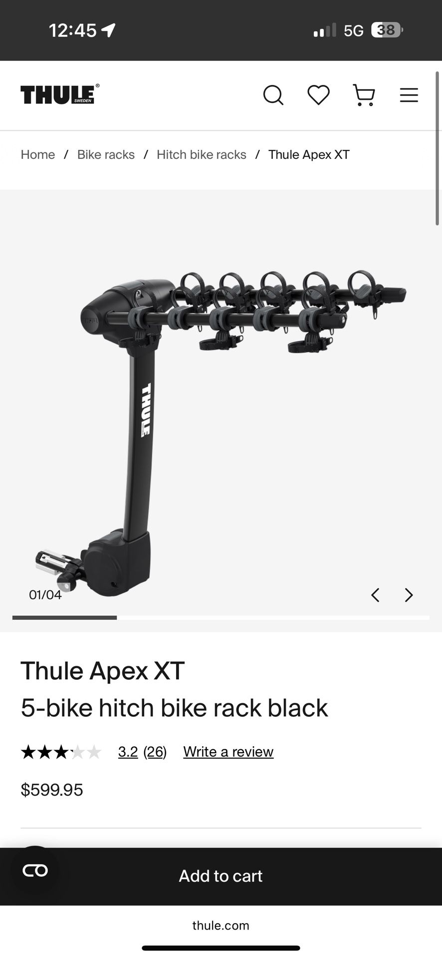 5 Bike Rack Receiver Hitch With Lock
