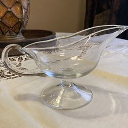 Elegant Glass Gravy Bowl