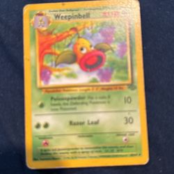 1st Edition Jungle Weepinbell Pokemon card