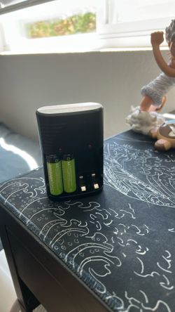 Battery recharger for rechargeable batteries (come with 2)