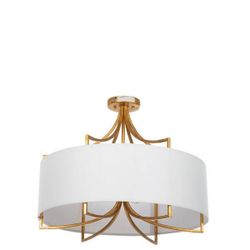 Gold Semi-flush Light Fixture
