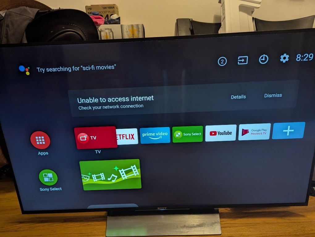 Used 55" Sony XBR-55X850D Smart 4K TV with Analog Inputs