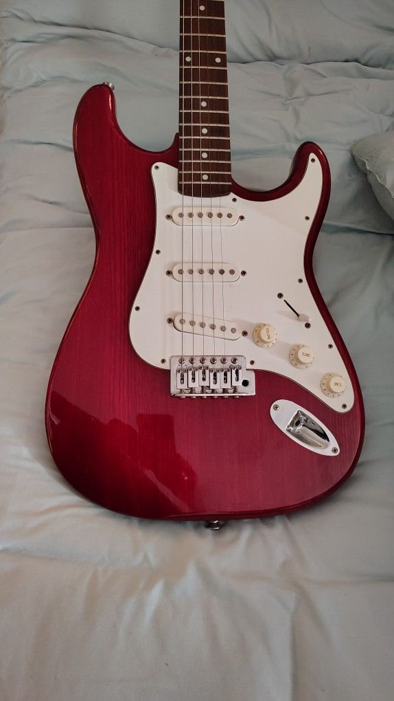 Austin Dark Red Guitar