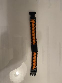 Paracord Bracelet (Orange And Black)