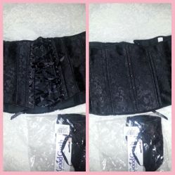 Black Corset 3x w/g string