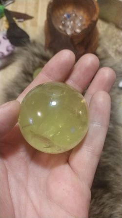 Small Citrine crystal sphere