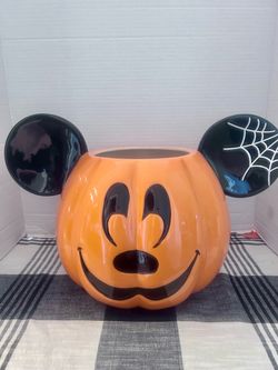 Mickey Mouse Halloween pumpkin large candy bowl 10 inches tall