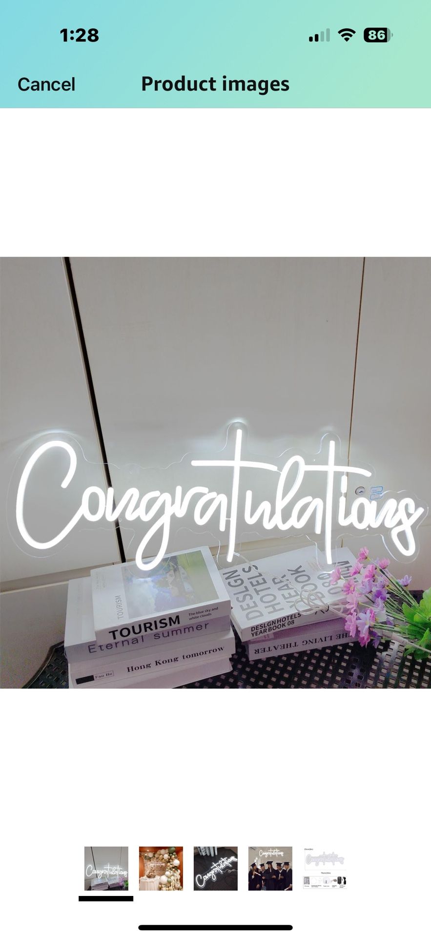 Congratulations Neon Sign 