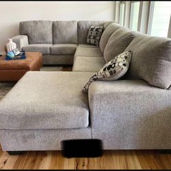 U Shaped Deep seating Light Color Sectional Couch❇️ Fastest Delivery 🚚  Brand New✅ Financing Options💥