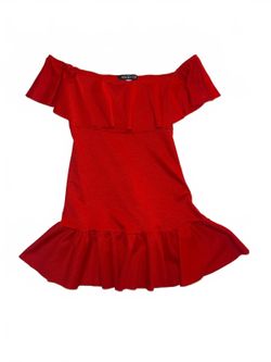 Urban Outfitters Red Mini Off-The-Shoulder  Dress
