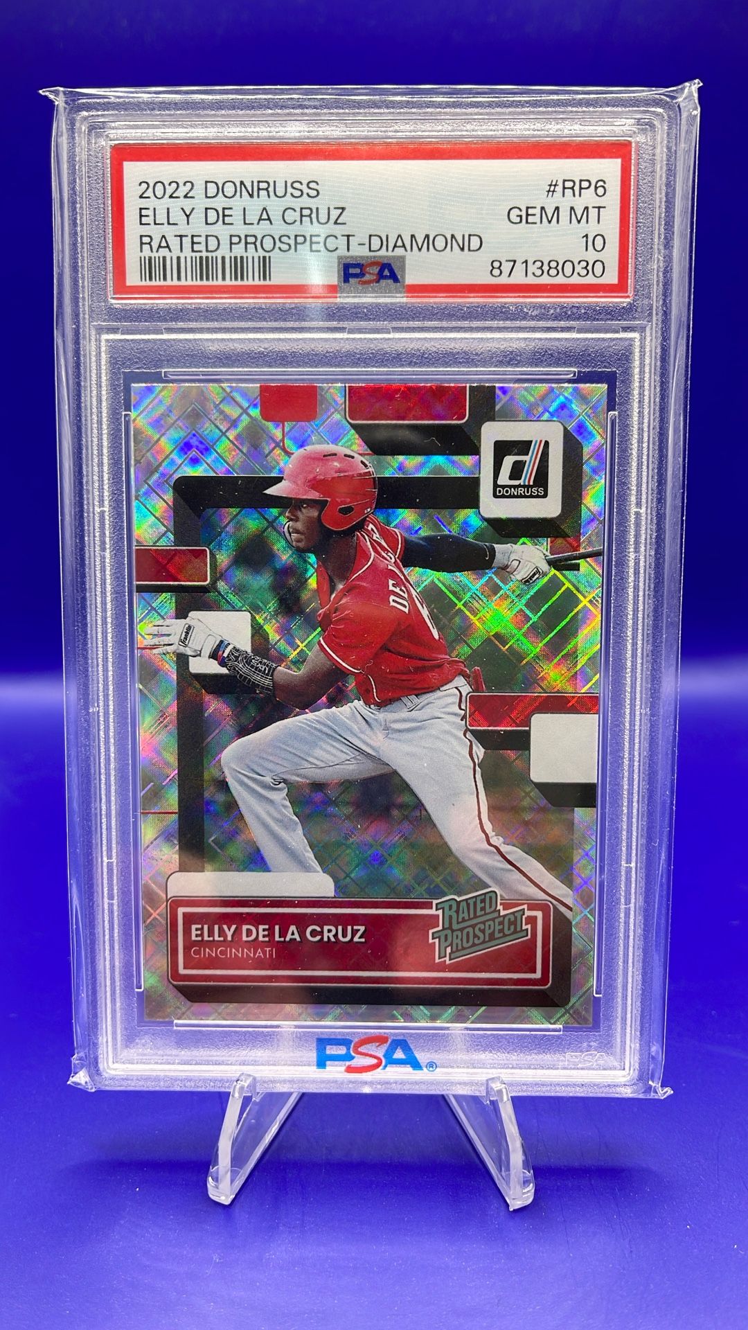 2022 Donruss Elly De La Cruz PSA 10 Rated Prospect