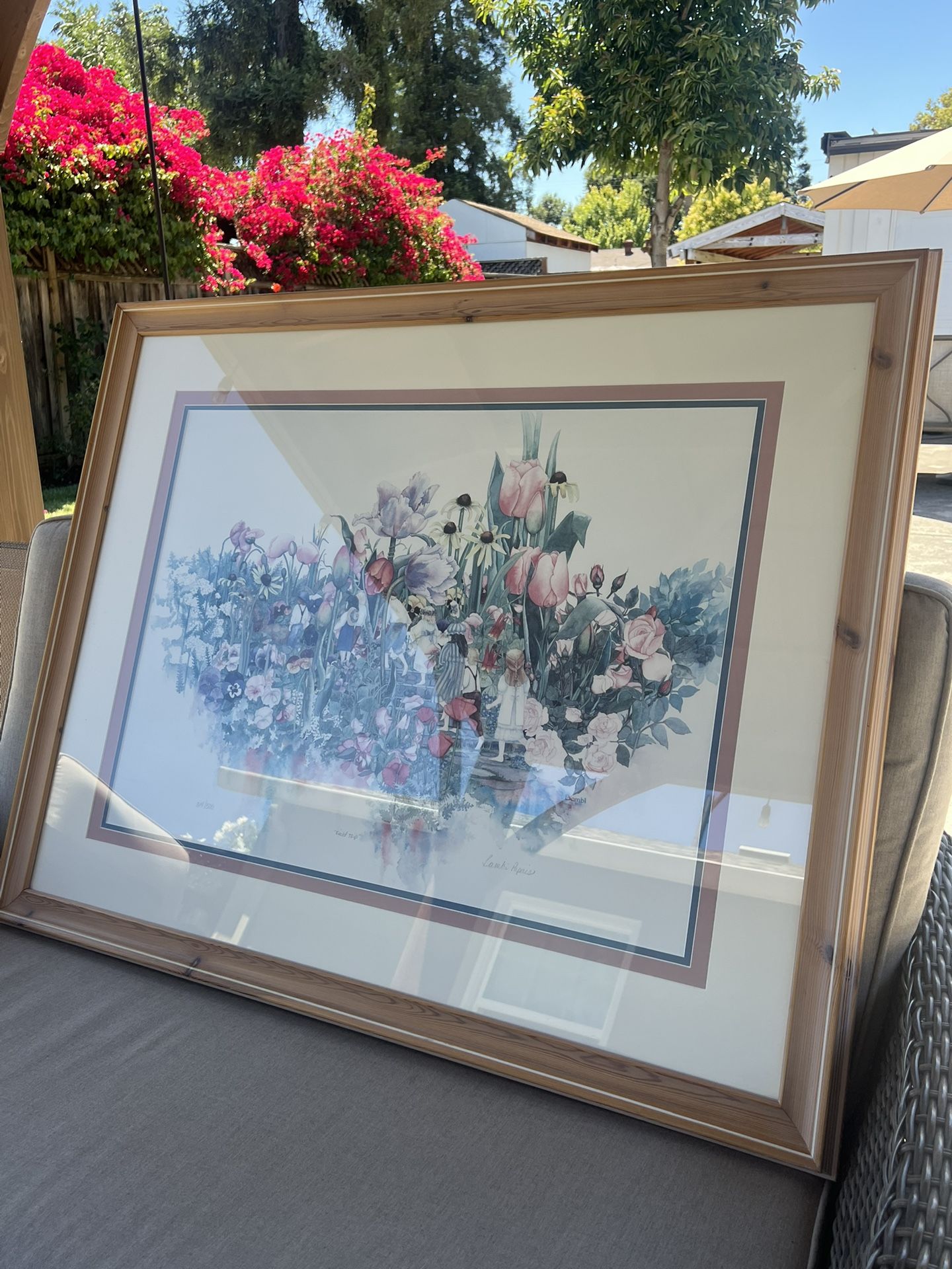 Bambi Papais “Field Trip” Watercolor Framed Painting