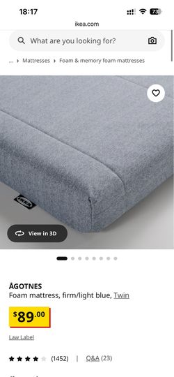 IKEA ÅGOTNES Foam 2 twin Mattress